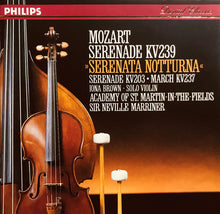 Charger l&#39;image dans la galerie, Mozart* / Iona Brown / Sir Neville Marriner : Serenade KV 239 &quot;Serenata Notturna&quot; / Serenade KV 203 / March KV 237 (CD, Album)
