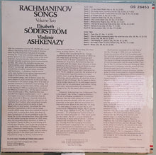 Laden Sie das Bild in den Galerie-Viewer, Rachmaninov*, Elisabeth Söderström ∙ Vladimir Ashkenazy : Rachmaninov Songs Volume 2 (LP)
