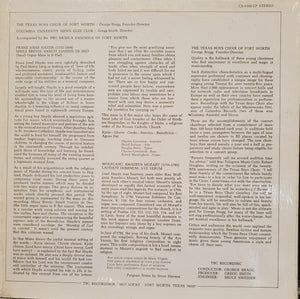 Franz Josef Haydn* / Wolfgang Amadeus Mozart - The Texas Boys Choir Of Fort Worth* And Columbia University Men's Glee Club* : Missa Brevis: St. Joannis De Deo / Laudate Dominum: Ave Verum (LP)