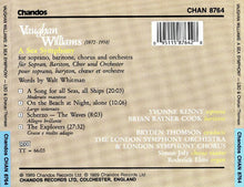 Charger l&#39;image dans la galerie, Vaughan Williams* - Yvonne Kenny, Brian Rayner Cook, The London Symphony Orchestra* &amp; Chorus*, Bryden Thomson : A Sea Symphony (No.I) (CD, Album)

