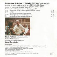 Load image into Gallery viewer, Brahms*, Itzhak Perlman, Berliner Philharmoniker, Daniel Barenboim : Violinkonzert (CD, Album)
