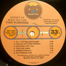 Load image into Gallery viewer, Todd Rundgren : Hermit Of Mink Hollow (LP, Album, Los)
