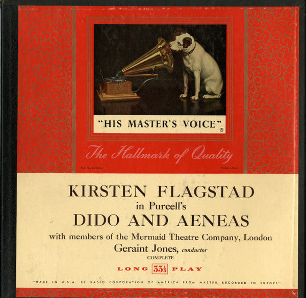 Kirsten Flagstad, Purcell* , With Members Of The Mermaid Theatre Company, London*, Geraint Jones (2) : Dido And Aeneas (LP, Mono + Box)