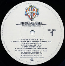 Laden Sie das Bild in den Galerie-Viewer, Rickie Lee Jones : Rickie Lee Jones (LP, Album, Win)
