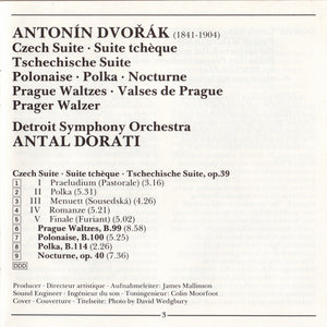 Dorati*, Detroit Symphony Orchestra – Dvořák* : Czech Suite • Suite Tchèchque • Tschechische Suite / Prague Waltzes • Valses De Prague • Prager Walzer (CD)