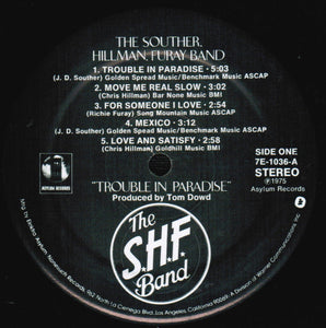 The Souther-Hillman-Furay Band : Trouble In Paradise (LP, Album, Spe)