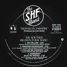 Charger l&#39;image dans la galerie, The Souther-Hillman-Furay Band : Trouble In Paradise (LP, Album, Spe)
