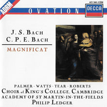 Load image into Gallery viewer, Johann Sebastian Bach, Carl Philipp Emanuel Bach, Felicity Palmer • Helen Watts • Robert Tear • Stephen Roberts (2) • The King&#39;s College Choir Of Cambridge • The Academy Of St. Martin-in-the-Fields • Philip Ledger : Magnificat (CD, Album, RM)
