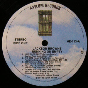 Jackson Browne : Running On Empty (LP, Album, RP, SP-)