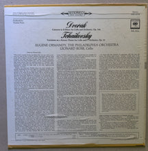 Load image into Gallery viewer, Dvořák* / Tchaikovsky* - Leonard Rose, Eugene Ormandy, Philadelphia Orchestra* : Cello Concerto / Variations On A Rococo Theme (LP, RE)
