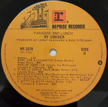Load image into Gallery viewer, Ry Cooder : Paradise And Lunch (LP, Album, RE, Jac)
