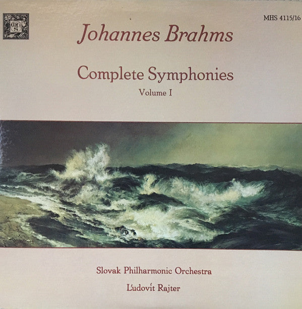 Johannes Brahms - Slovak Philharmonic Orchestra, Ľudovít Rajter : Complete Symphonies Volume I (2xLP)