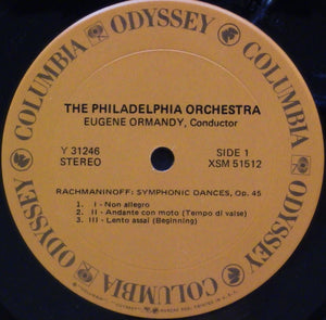 Rachmaninoff* / Casella*, The Philadelphia Orchestra, Eugene Ormandy : Symphonic Dances / Paganiniana (LP)