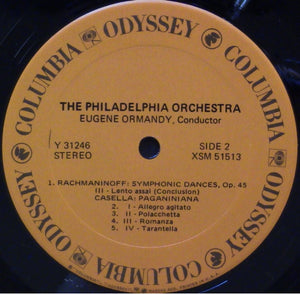 Rachmaninoff* / Casella*, The Philadelphia Orchestra, Eugene Ormandy : Symphonic Dances / Paganiniana (LP)