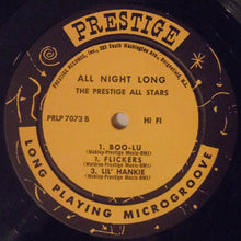 Laden Sie das Bild in den Galerie-Viewer, The Prestige All Stars : All Night Long (LP, Album, Mono, RE)
