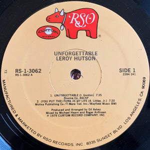 Leroy Hutson : Unforgettable (LP, Album, 72)
