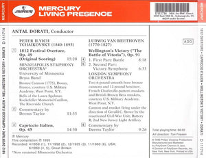 Pyotr Ilyich Tchaikovsky - Ludwig Van Beethoven - Minneapolis Symphony Orchestra - University Of Minnesota Brass Band - Antal Dorati - London Symphony Orchestra - Deems Taylor : 1812 Festival Overture, Op. 49 - Capriccio Italien - Wellington's Victory (CD, Comp, Club)