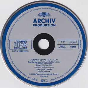J.S. Bach* - The English Concert, Trevor Pinnock : Brandenburgische Konzerte 1•2•3 = Brandenburg Concertos = Concertos Brandebourgeois (CD, Album)