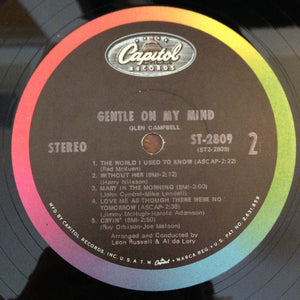 Glen Campbell : Gentle On My Mind (LP, Album, Jac)