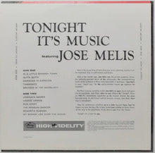 Laden Sie das Bild in den Galerie-Viewer, Jose Melis* : Tonight It's Music (LP, Album, Mono)
