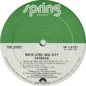 Fatback* : Brite Lites, Big City (LP, Album, Spe)