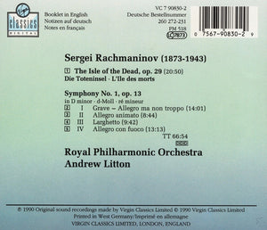 Rachmaninov* / Andrew Litton, Royal Philharmonic Orchestra : Symphony No. 1; The Isle of the Dead (CD, Album)