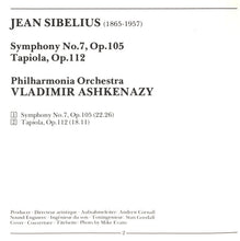 Load image into Gallery viewer, Jean Sibelius - Philharmonia Orchestra, Vladimir Ashkenazy : Symphony No.7 / Tapiola (CD, Album)
