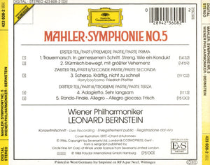 Mahler* - Wiener Philharmoniker, Leonard Bernstein : Symphonie No.5 (CD, Album)