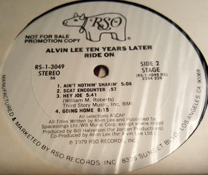 Alvin Lee & Ten Years Later : Ride On (LP, Album, Promo)