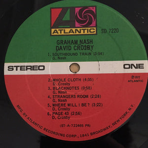 Graham Nash / David Crosby* : Graham Nash / David Crosby (LP, Album, PR )