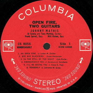 Johnny Mathis : Open Fire, Two Guitars (LP, Album, RE)