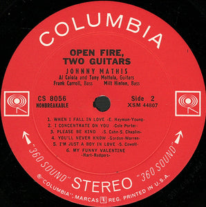 Johnny Mathis : Open Fire, Two Guitars (LP, Album, RE)