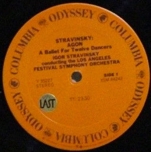Stravinsky* Conducts The Los Angeles Festival Symphony Orchestra : Stravinsky Conducts His Agon And Canticum Sacrum (LP)