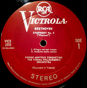 Ludwig van Beethoven, Pierre Monteux, Vienna Philharmonic* : Beethoven, Symphony No. 6 "Pastoral", Monteux / Vienna Philharmonic (LP, Album, RE)