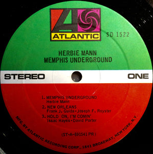 Herbie Mann : Memphis Underground (LP, Album, PR )