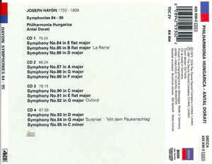 Joseph Haydn, Antal Dorati : The Symphonies Nos 84 - 95 (4xCD, Comp)