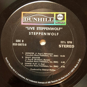 Steppenwolf : Live (2xLP, Album, Mon)