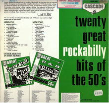 Laden Sie das Bild in den Galerie-Viewer, Various : 20 Great Rockabilly Hits Of The 50's (LP, Comp, Mono)
