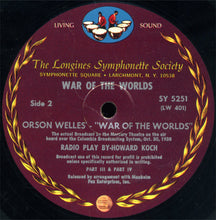 Load image into Gallery viewer, Orson Welles : War Of The Worlds (LP, RM)
