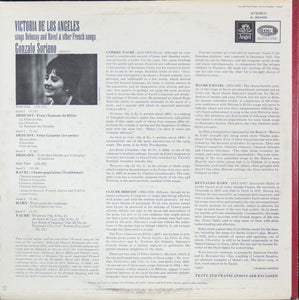 Victoria De Los Angeles - Claude Debussy / Maurice Ravel - Gonzalo Soriano : Victoria De Los Angeles Sings Debussy And Ravel & Other French Songs (LP, Album)
