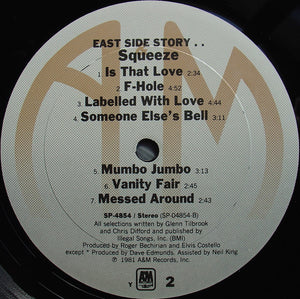 Squeeze (2) : East Side Story (LP, Album, Y -)
