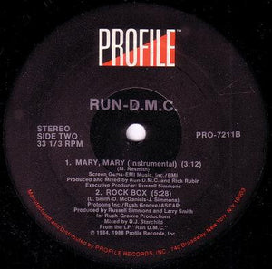 Run DMC* : Mary Mary (12")