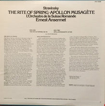 Load image into Gallery viewer, Stravinsky*, Ernest Ansermet, L&#39;Orchestre De La Suisse Romande : The Rite Of Spring-Apollon Musagate (LP, Comp, RP)
