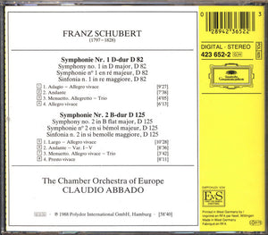 Schubert* • The Chamber Orchestra Of Europe, Claudio Abbado : 8 Symphonien · Rosamunde · Grand Duo (5xCD, Comp + Box)