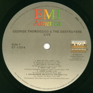 George Thorogood & The Destroyers : Live (LP, Album, Spe)
