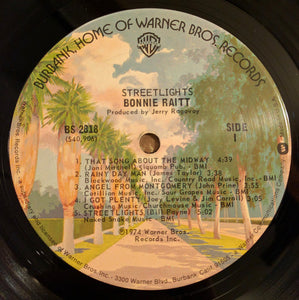 Bonnie Raitt : Streetlights (LP, Album, RE, Jac)