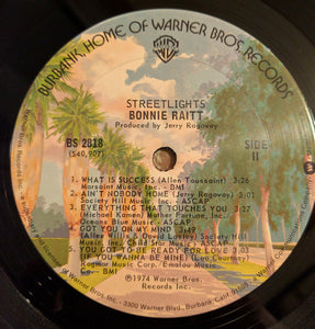 Bonnie Raitt : Streetlights (LP, Album, RE, Jac)