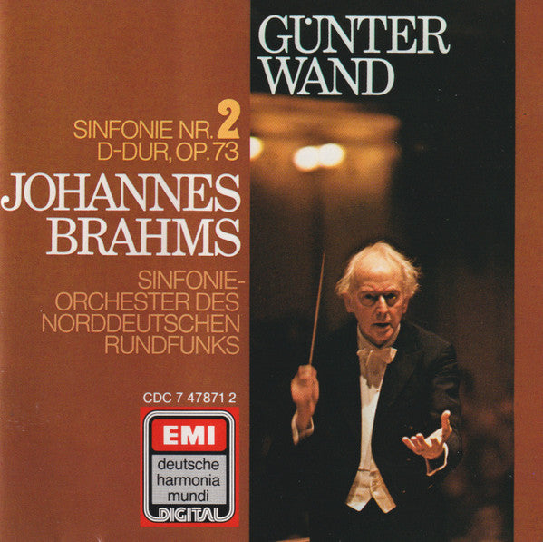 Johannes Brahms, Günter Wand, Sinfonie-Orchester Des Norddeutschen Rundfunks* : Sinfonie Nr. 2 D-Dur, op. 73 (CD, Album)