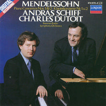 Charger l&#39;image dans la galerie, András Schiff, Charles Dutoit, Mendelssohn*, Bavarian Radio Symphony Orchestra* : Piano Concertos Nos. 1 &amp; 2 = Klavierkonzerte Nr. 1 u. 2 (CD, Album)
