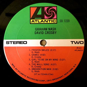 Graham Nash / David Crosby* : Graham Nash / David Crosby (LP, Album, Club, CSM)